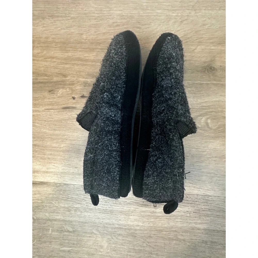 Slipper‎ Loafers Kids Size M 2/3 Charcoal Grey Plaid Lined Cabin Core